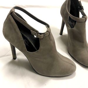 Grey suede Jessica Simpson heels